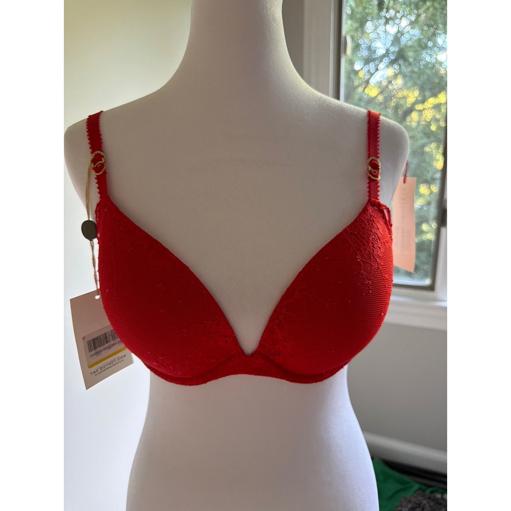 Stella McCartney Stella Lace Contour Bra Red Gazania 32D S80-288 New